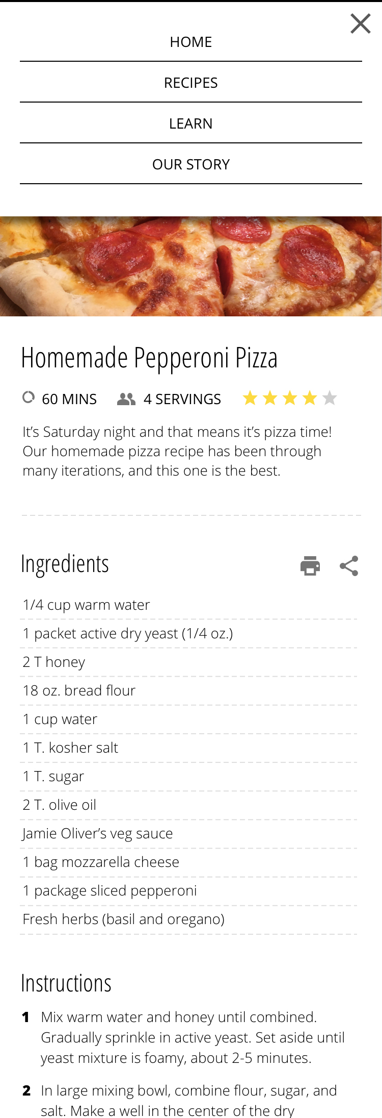 Menu Prototype